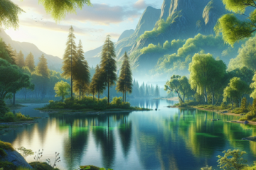 paysage serein lac calme